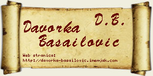 Davorka Basailović vizit kartica